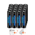 Miniatyrbillede 1 af 2: 18650-batteri, 3400mAh kapacitet, Type C opladning, 1500 cyklusliv,16Batteri, 3.7V