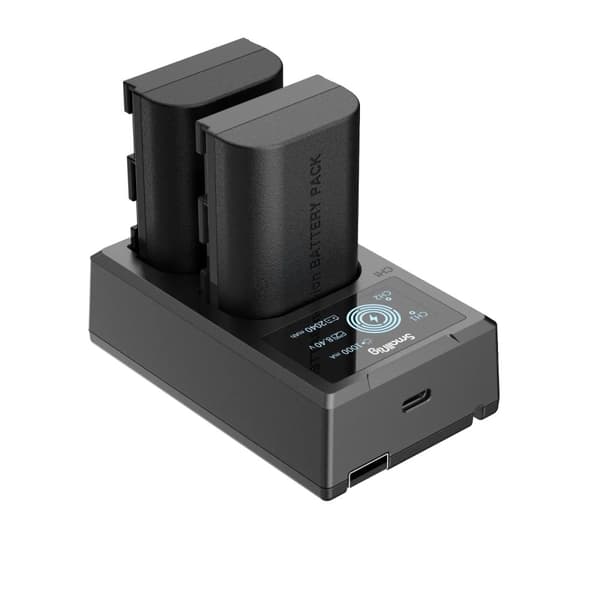 Kamerabatteri og opladerkit, problemfri kompatibilitet, hurtig dual opladning, realtidsmonitorering,LP-E6NH  Batteri Kit