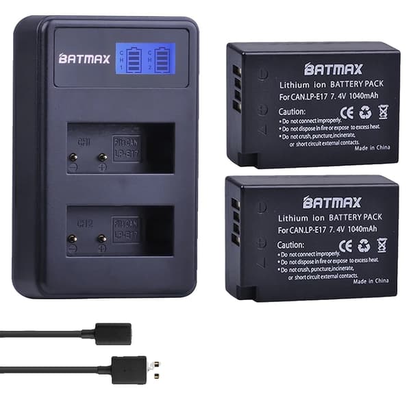 Kamerabatteri, 1040mAh kapacitet, 7.4V spænding, genopladeligt Li-ion,2 Batteri 1 Oplader