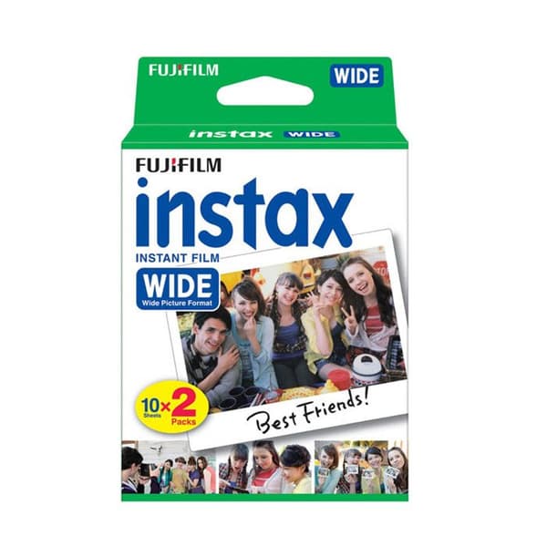 Fujifilm Instax Wide Film - Paket om 20 - ISO 800-känslighet - Levande, mättade färger