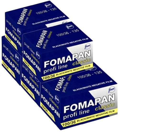 Foma - FO11131-5 - PAN Classic 100 135/36 Set med 5 filmer för små foton svart/vit