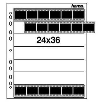HAMA - 2250 - Fototillbehör - 25 ark med 7 remsor med 6 35 mm negativ i glasinpapper