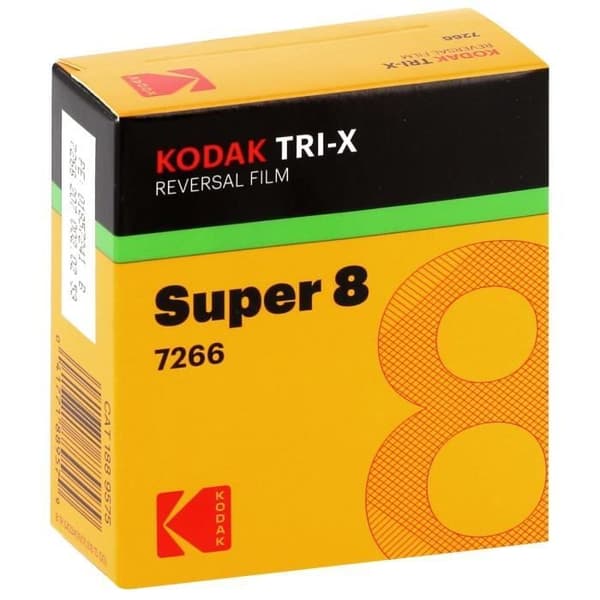 KODAK svartvitt TRI-X 200D omvänd biofilm Super 8-format - Längd 15,25 m - per enhet