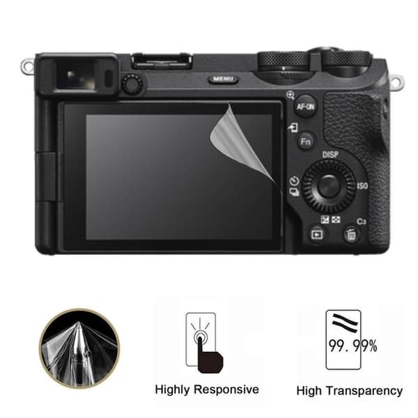 Skydd för skärmen för Sony Alpha 6700-A6700-α6700 [Pack 2] Ultra tunn resistent plastskydd Folie Phonillico