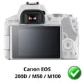 Miniatyrbild 2 av 3: Skärmskydd - Phonillico - Pack 2 - Canon EOS 200D-M50-M100 - Motståndskraftig - Ultratunn