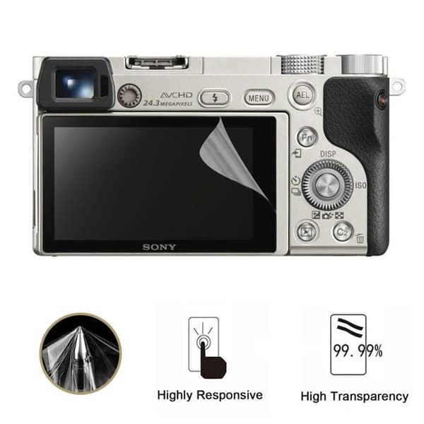 Skyddsskärm för Sony Alpha 6100-A6100-α6100 [Pack 4] Ultra Tunn Plast Skyddande Film Phonillico