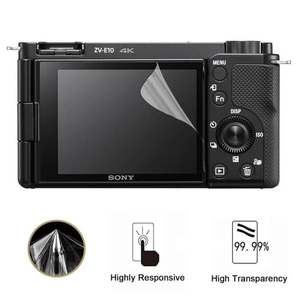 Skärmskydd - Phonillico - Sony ZV-E10 - Paket med 2 - Resistansplastfilm - Ultraplat