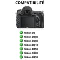 Miniatyrbild 2 av 3: Skyddsskärm för Nikon D6-D500-D600-D610-D750-D800-D850 [Pack 2] Ultra Tunn Plastfolie Skyddande Film Phonillico