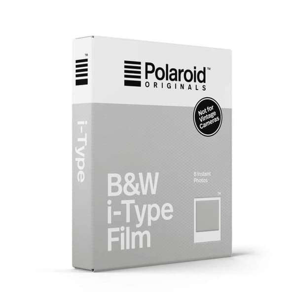 i-Type svartvita snabbfilmer - Polaroid - Paket med 8 filmer - ASA 640 - 10 min framkallning - Vit ram