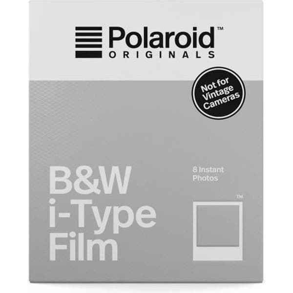 i-Type svartvita snabbfilmer - Polaroid - Paket med 8 filmer - ASA 640 - 10 min framkallning - Vit ram