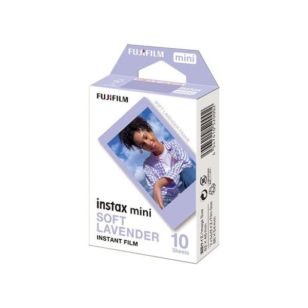 Förpackning med 10 Instax Mini Lavendelfoton - Fujifilm - Omedelbar utskrift - Format 5,4 x 8,6 cm