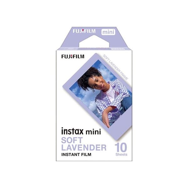 Förpackning med 10 Instax Mini Lavendelfoton - Fujifilm - Omedelbar utskrift - Format 5,4 x 8,6 cm
