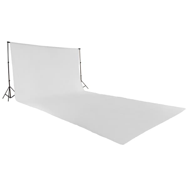 Stativsystem til fotobaggrund 3x6m med taske - hvid