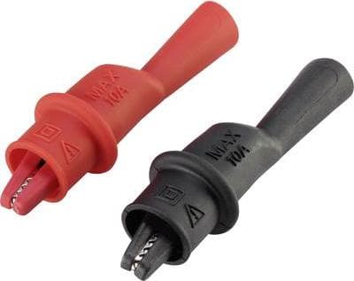 VOLTCRAFT Alligator Clip Connector 2 mm CAT III 1000V, CAT IV 600V Svart, Röd MSK-111 (VC-8085005)