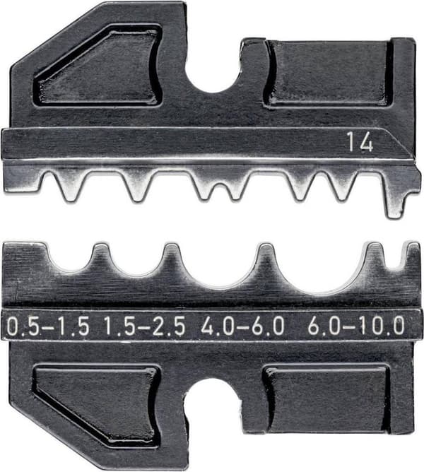 Knipex 97 49 14 Crimp-indsats Ikke-isolerede kompressionsforbindelser, ikke-isolerede jumpere, Ikke-isolerede presseforbindelser 0,5 til 10 mm² Passer