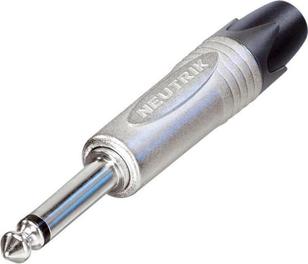 Neutrik NP2X 6,35 mm Jack (m) liitin - metalli - 2-napainen / mono