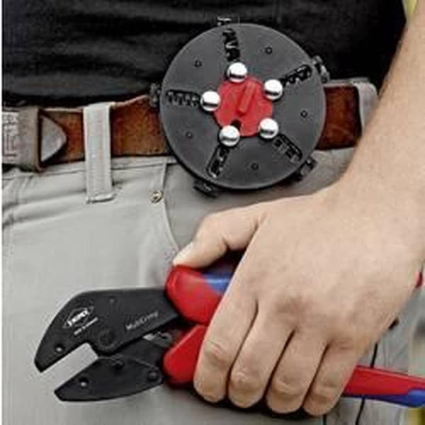 Knipex MULTICRIMP 97 33 01 Crimpværktøj Uisolerede, åbne stik, Isolerede kabelsko + stikforbindelser / stødstik, hylstre Inkl.