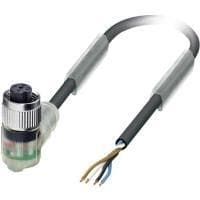 Phoenix Contact sensor-/aktuatorkabelpoler: 4 med LED SAC-4P- 5.0-PUR/M12FR-3L indhold: 1 stk (1668302)