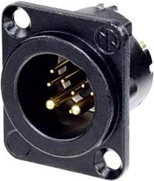Neutrik XLR -liittimen laippaliitin, koskettimet parillinen määrä asentoa: 10 mustaa 1 kpl. (NC10MD-LX-B-CON)