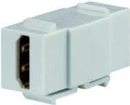Rutenbeck KMK-HDMI KP rw - HDMI kabel - HDMI hun til HDMI hun keystone - 20 cm - Pure White, RAL 9010 - halogenfri (17010652)