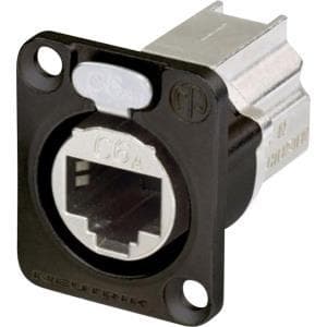 Neutrik RJ45 datastik etherCON D serie stik, lige poler: 8P8C NE8FDX-P6-B sort NE8FDX-P6-B 1 stk (NE8FDX-P6-B)