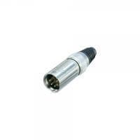 NEUTRIK XLR stik han, lige antal poler: 5 sølv NC5MXHD 1 stk (NC5MXHD)