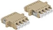 Delock FO kobling LC quad socket til LC quad socket multimode 2 stk beige