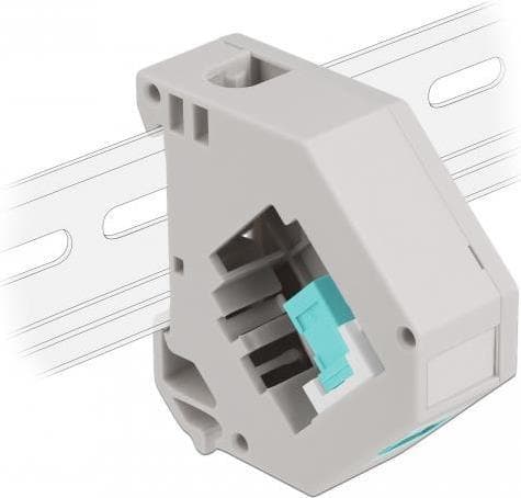 Delock - Keystone Jack DIN-adapter för skenmontering - SC - grå, vit, akvamarin (87173)