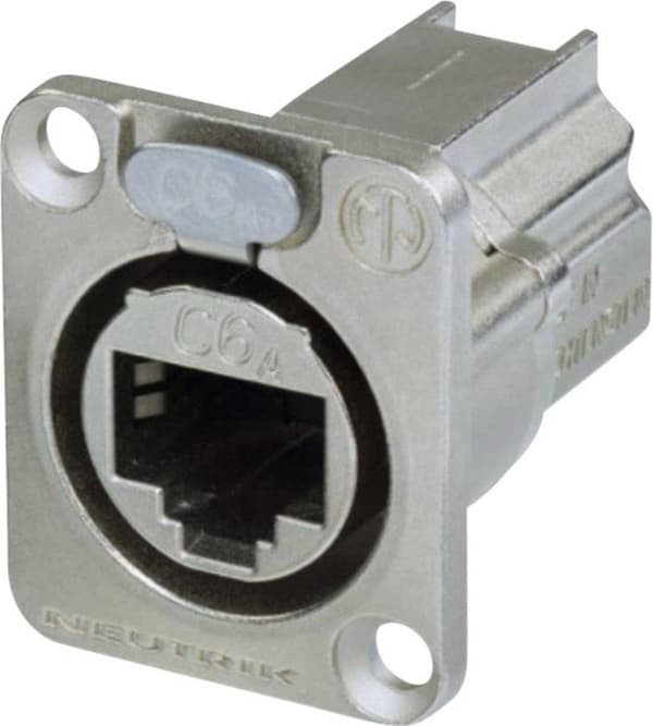Neutrik NE8FDX-P6 RJ45 datakontakt etherCON D-serien NE8FDX-P6 Sockel, rak Antal stift: 8P8C Nickel 1 st.