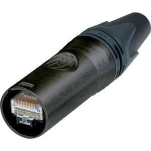 Neutrik RJ45 etherCON CAT6 A stikstik, lige poler: 8P8C NE8MX6-B Sort NE8MX6-B 1 stk (NE8MX6-B)