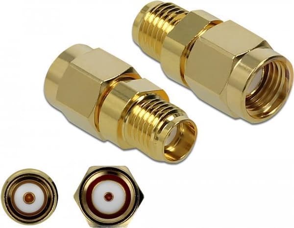 DeLOCK - Antenneadapter - RP-SMA (S) til SMA (R) (89976)