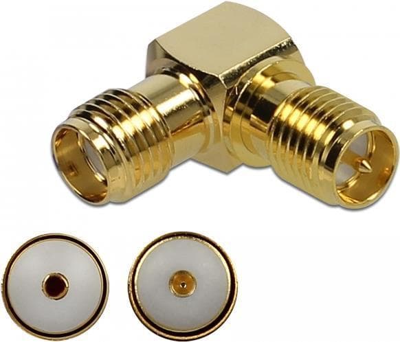 DeLOCK - Antenneadapter - SMA (R) til RP-SMA (R) vinklet (89953)