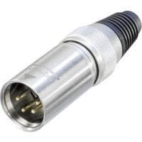 Neutrik XLR stikstik, lige antal poler: 4 sølv NC4MXHD 1 stk (NC4MXHD)
