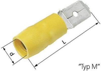 LappKabel fladstikprop bredde: 6,3 mm proptykkelse: 0,8 mm 180 ° delvist isoleret rød 63103010 100 stk. (63103010)