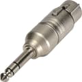Miniatyrbild 1 av 8: Neutrik NA3FP XLR (f) - 6,35 mm jack stereo (m) adapter