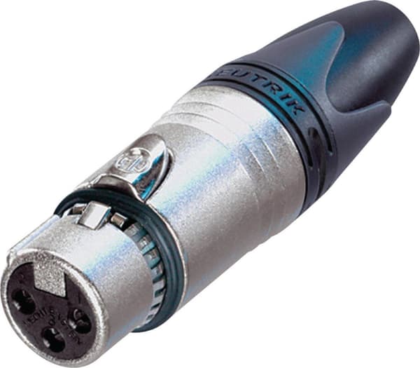 Neutrik NC3FXX-EMC XLR-kontakt Sockel, rak Antal stift: 3 Silver 1 st.