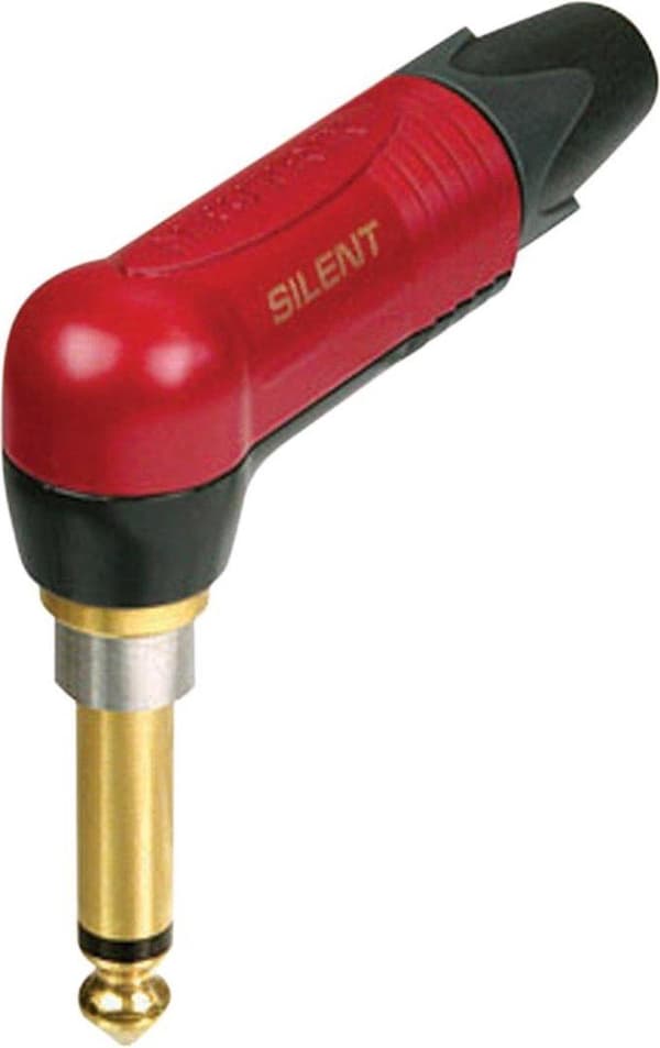Neutrik NP2RX-AU-SILENT 6,35 mm Jack (m) guitarstik / vinklet - metal - 2-benet / mono