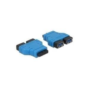 DeLOCK - Intern USB-adapter - 20-benet USB3.0 hanstik (F) - 9-benet USB Type A (F) (USB3.0) (65670)