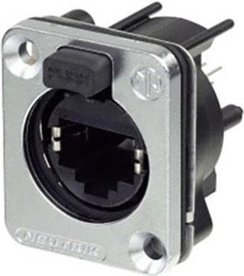 Neutrik chassis fatning, montering lodret sølv NE8FDV-SE-CON 1 stk (NE8FDV-SE-CON)