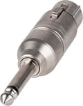 Miniatyrbillede 1 af 9: Neutrik NA2FP XLR (f) - 6,35 mm Jack mono (m) adapter