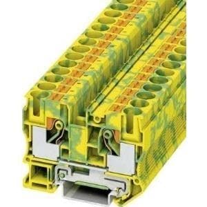 Phoenix Contact Push-In beskyttelseslederklemme PT-PE PT 10-PE grøn-gul indhold: 1 stk (3212131)