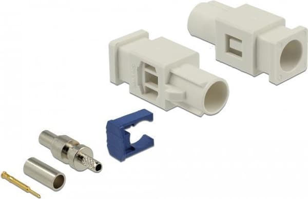 DeLOCK - RF-kontakt - FAKRA B-kontakt (M) crimp - Cream White, RAL 9001 (89756)