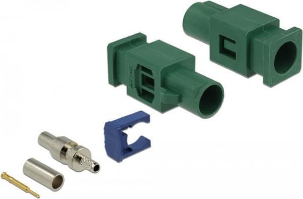 DeLOCK - RF-liitin - FAKRA E-liitin (M) puristus - Lehdenvihreä, RAL 6002 (89759)