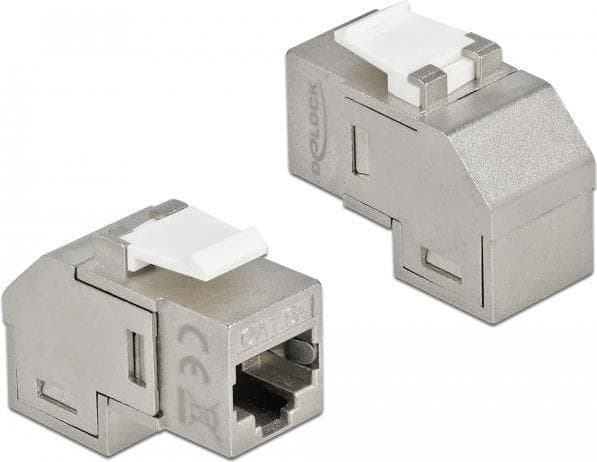 Delock - Modulaarinen aukko (liitin) - RJ-45 - valkoinen, hopea (86997)
