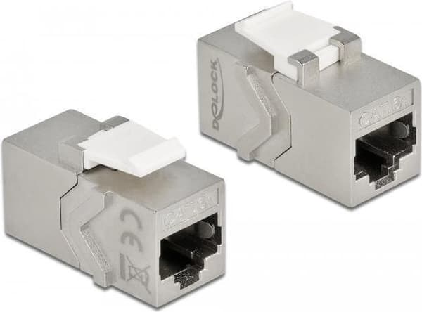 Delock - Modulær slot (kobling) - RJ-45 - hvid, sølv (86996)