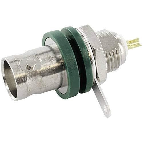 Telegärtner BNC paneluttag, isolerad 50 Ohm, med gröna isolerande brickor, Z03 - 1 st (J01001F1222)