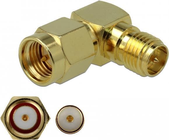 DeLOCK - antenneadapter - RP-SMA (M) til RP-SMA (W)