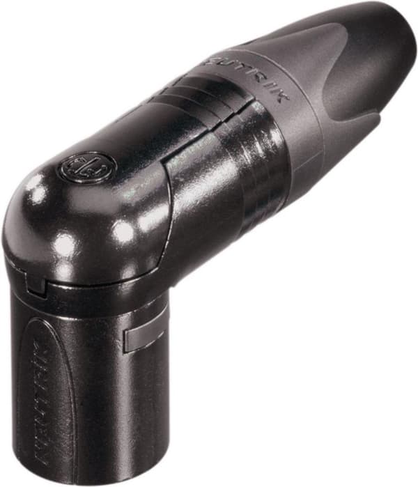 Neutrik NC3MRX-BAG XLR 3-stift (m) rätvinkelkontakt / svart