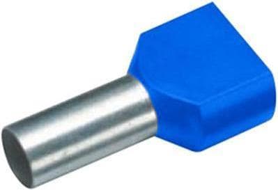 Cimco dobbeltrør 2,5 mm² 10 mm delvist isoleret blå 18 2474 100 stk. (18 2474)