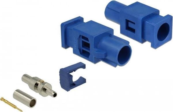 DeLOCK - RF-liitin - FAKRA C-liitin (M) puristus - signaalinsininen, RAL 5005 (89757)
